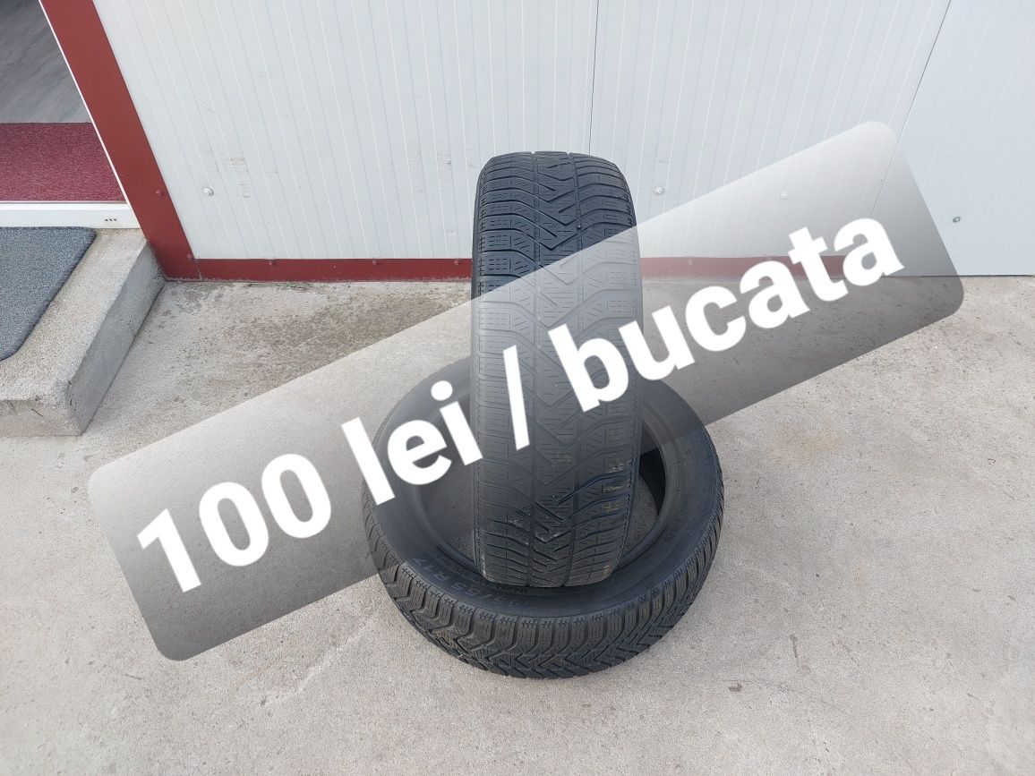 100 lei bucata! Doua anvelope M+S/IARNA 195 55 17 Pirelli