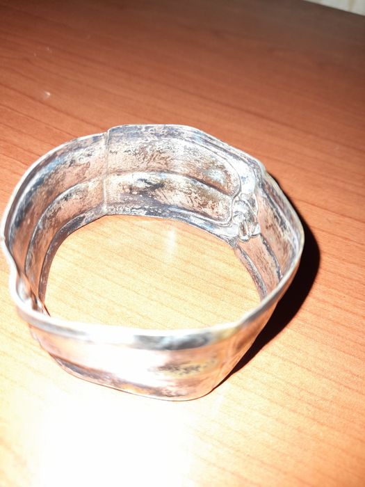 Obiect vechi din alamă placat cu argint