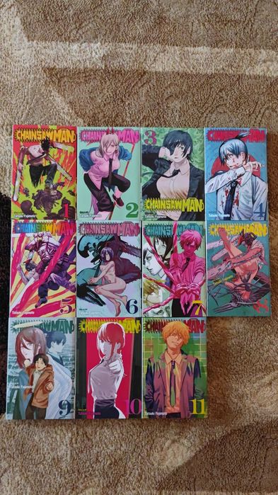 Manga Chainsaw Man 1-11 (+1 Volum Tokyo Ghoul)