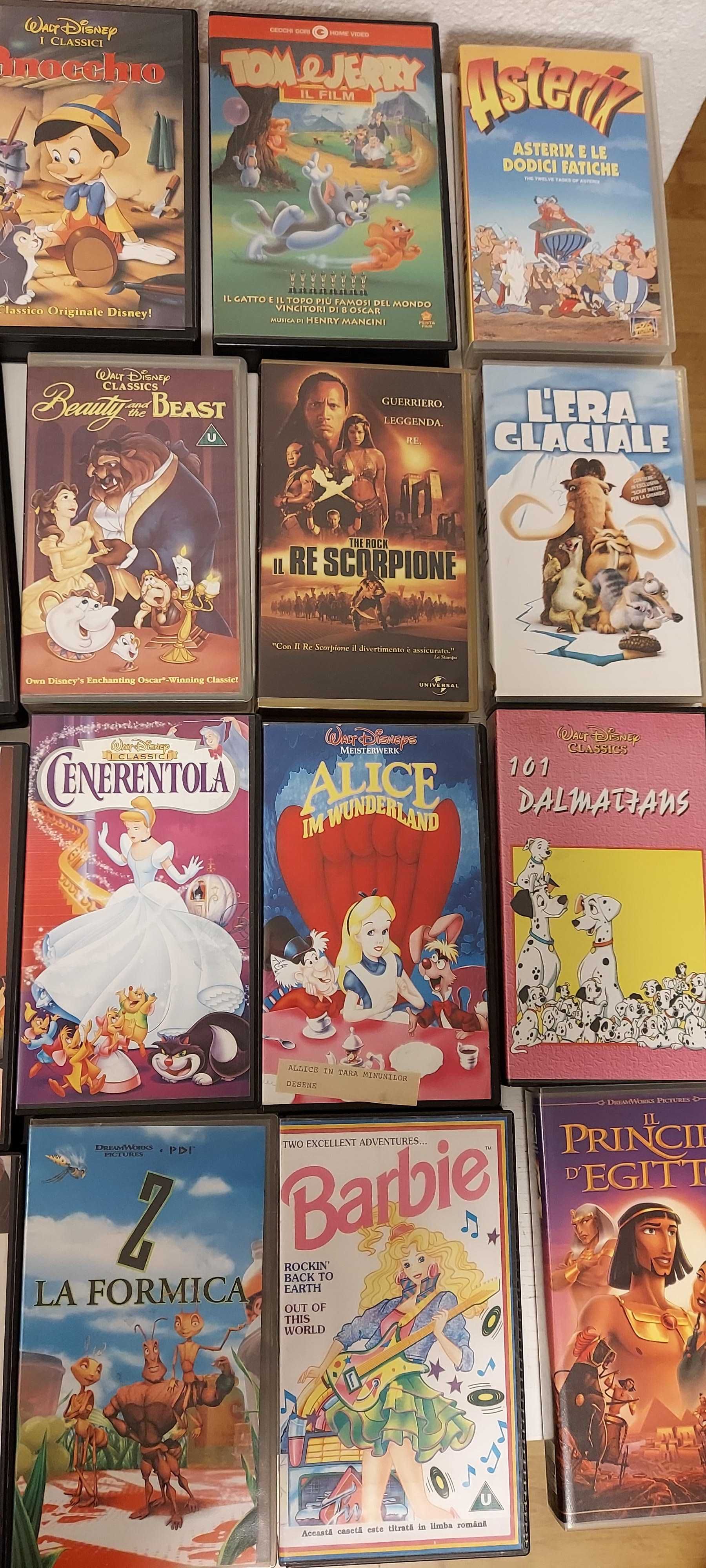 Casete Video VHS originale Disney, WB, Universal, versiunea Italiana