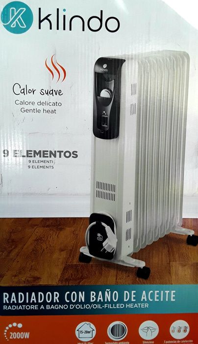 Calorifer electric cu ulei 9 elementi 2000 W Termostat NOU - 170 Lei