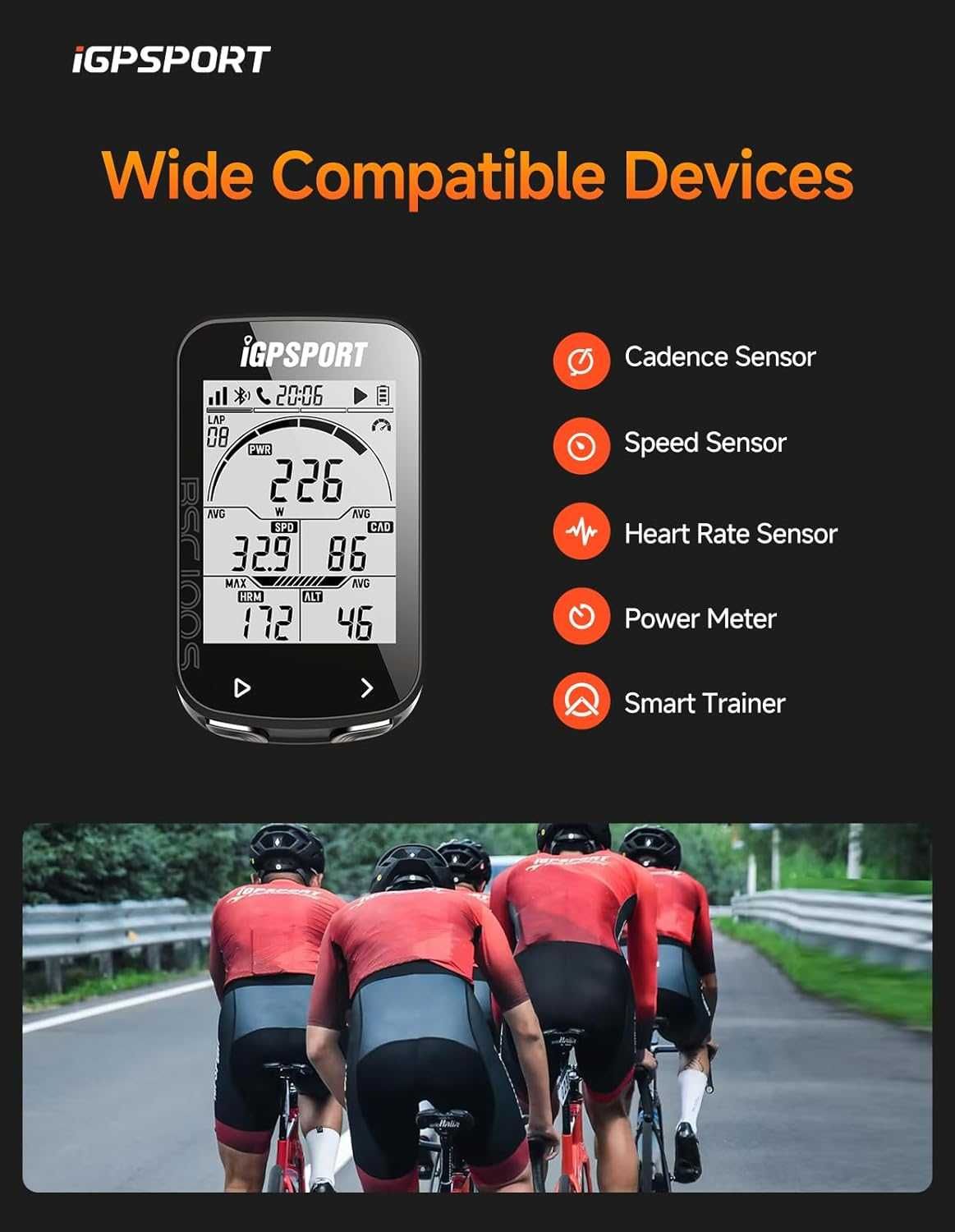 GPS вело компютър IGPSPORT BSC100S