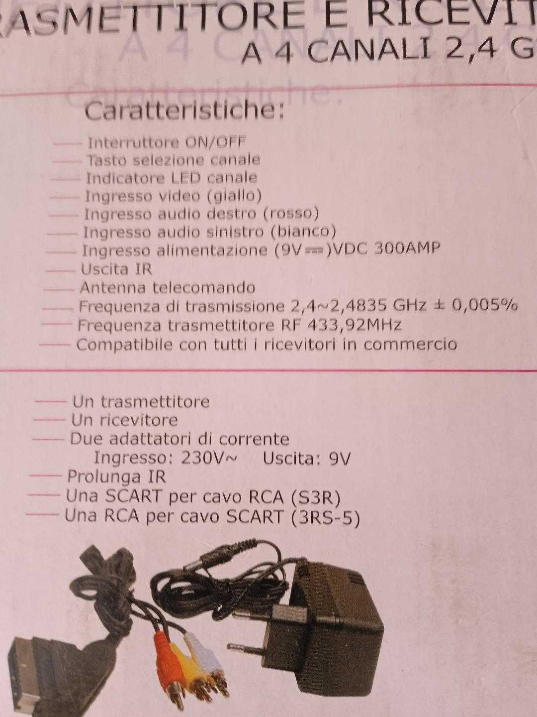 TRANSMITER +RECEPTOR  IR 2,4 GHz cu telecomandă