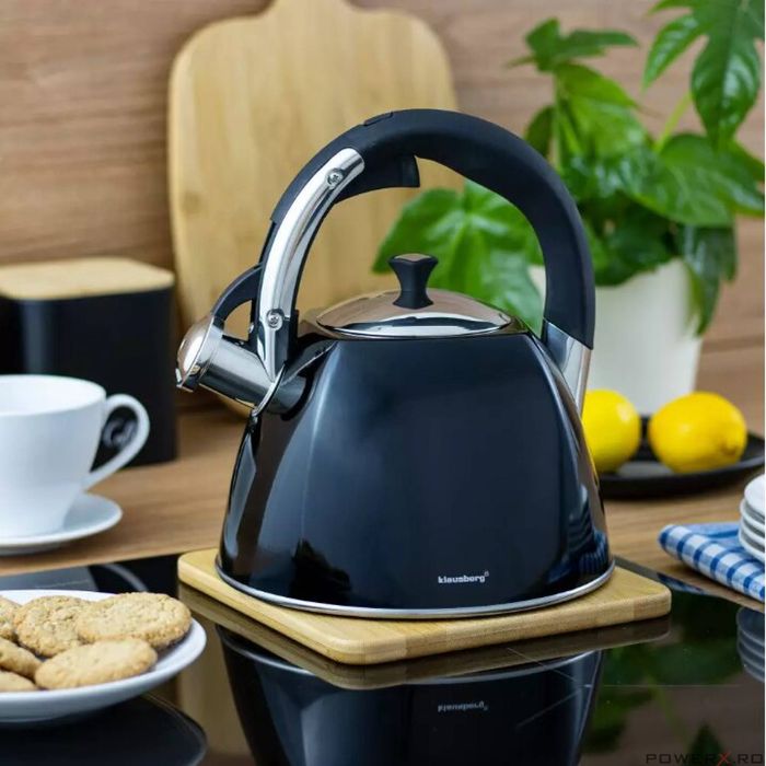 Fierbător tradițional cu fluier fabricat din inox, ceainic 3 litri,