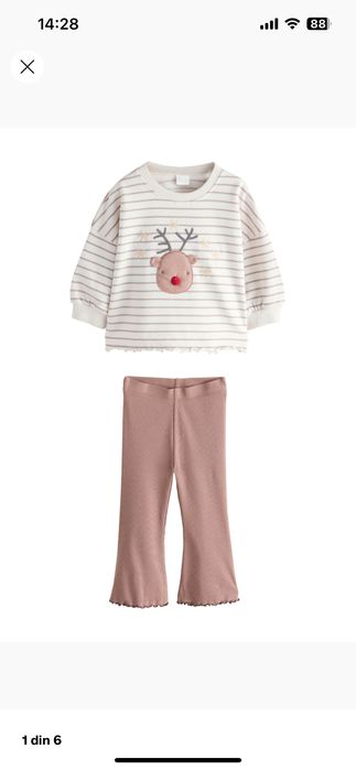 Set cu ren de Craciun, NEXT, mar.80 cm, 9-12