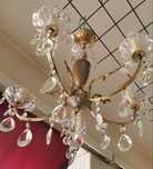 Candelabru din bronz masiv și elemente cristal in stil francez piesa c