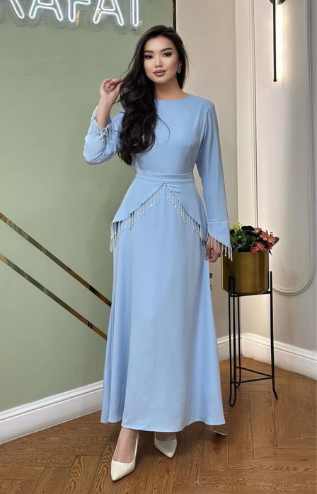 Платье голубое