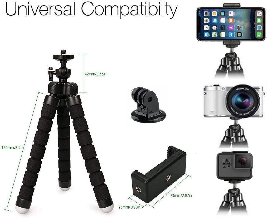 Универсален трипод(статив) за телефони, екшън камери, фотоапарати
