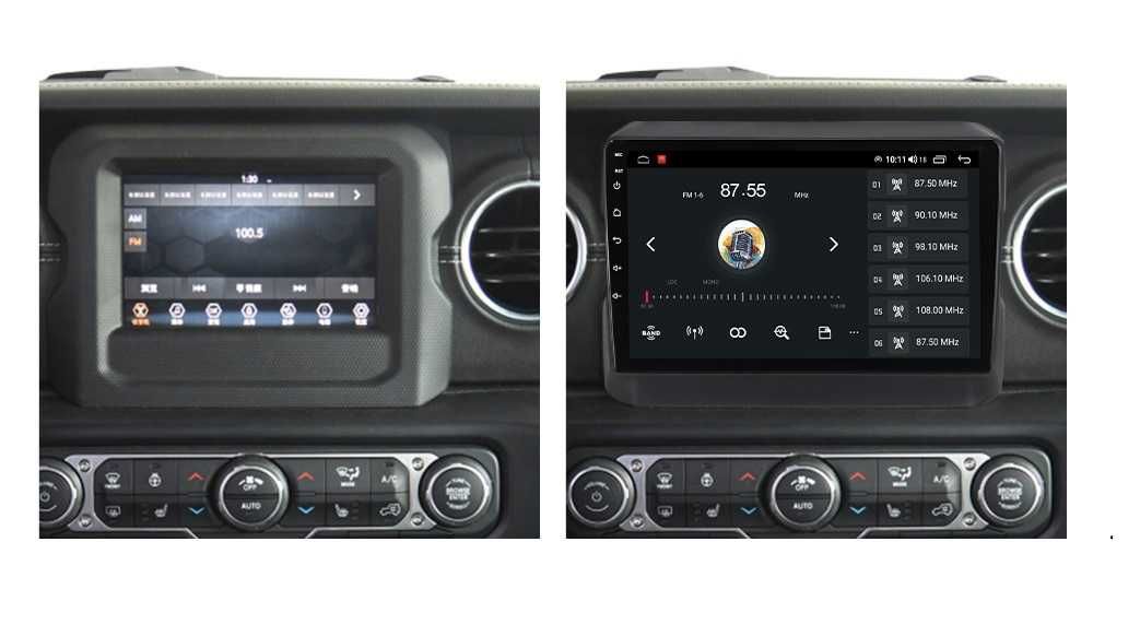 Navigatie Jeep Wrangler 2018 - 2022 Android Garantie 2GB 4GB 8GB RAM