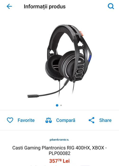 Căști Gaming Plantronics  RIG 400