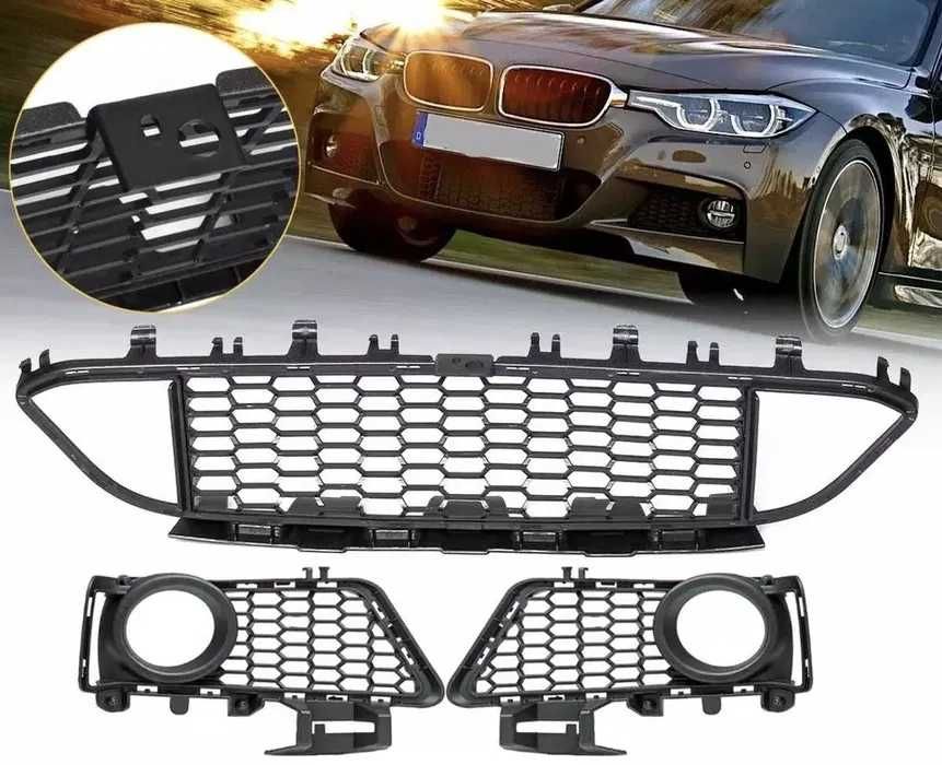 Grila centrala bara fata inferioara pentru BMW F30 F31 Seria 3