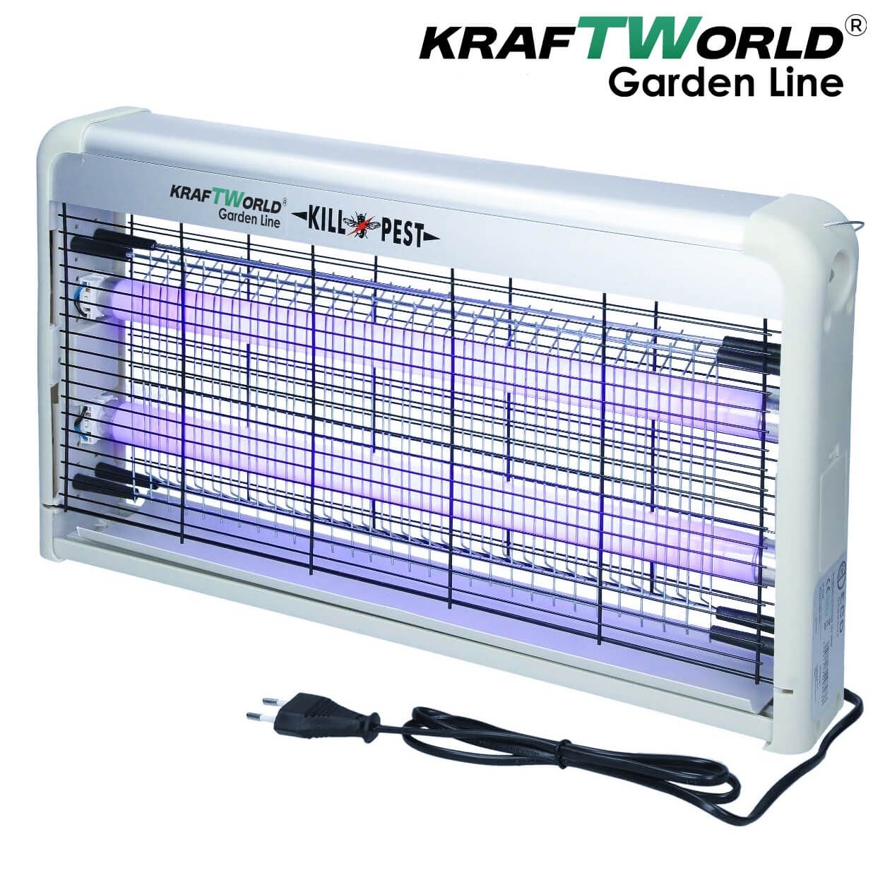 UV Лампа против насекоми KraftWorld 2x30W – Защита от комари до 100 м²