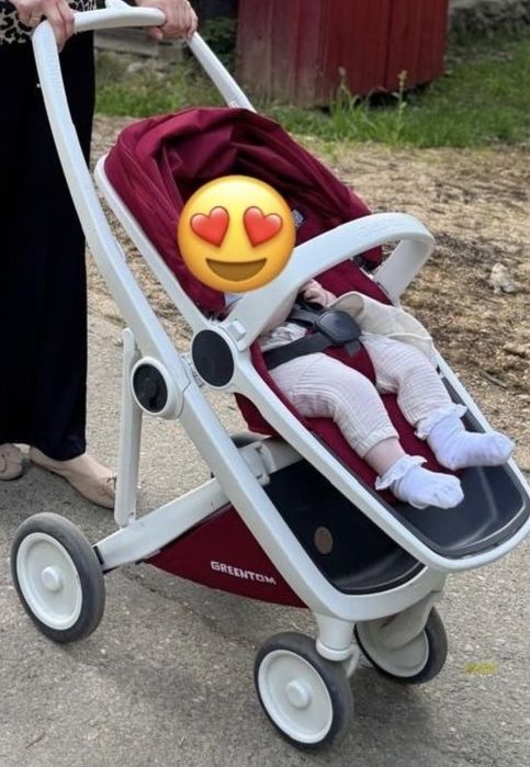 Carucior Greentom 2 în 1 reversibil