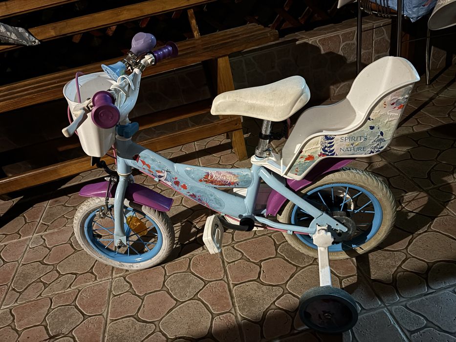 Bicicleta fetite frozen ana si elsa 2-4 ani 12 inch