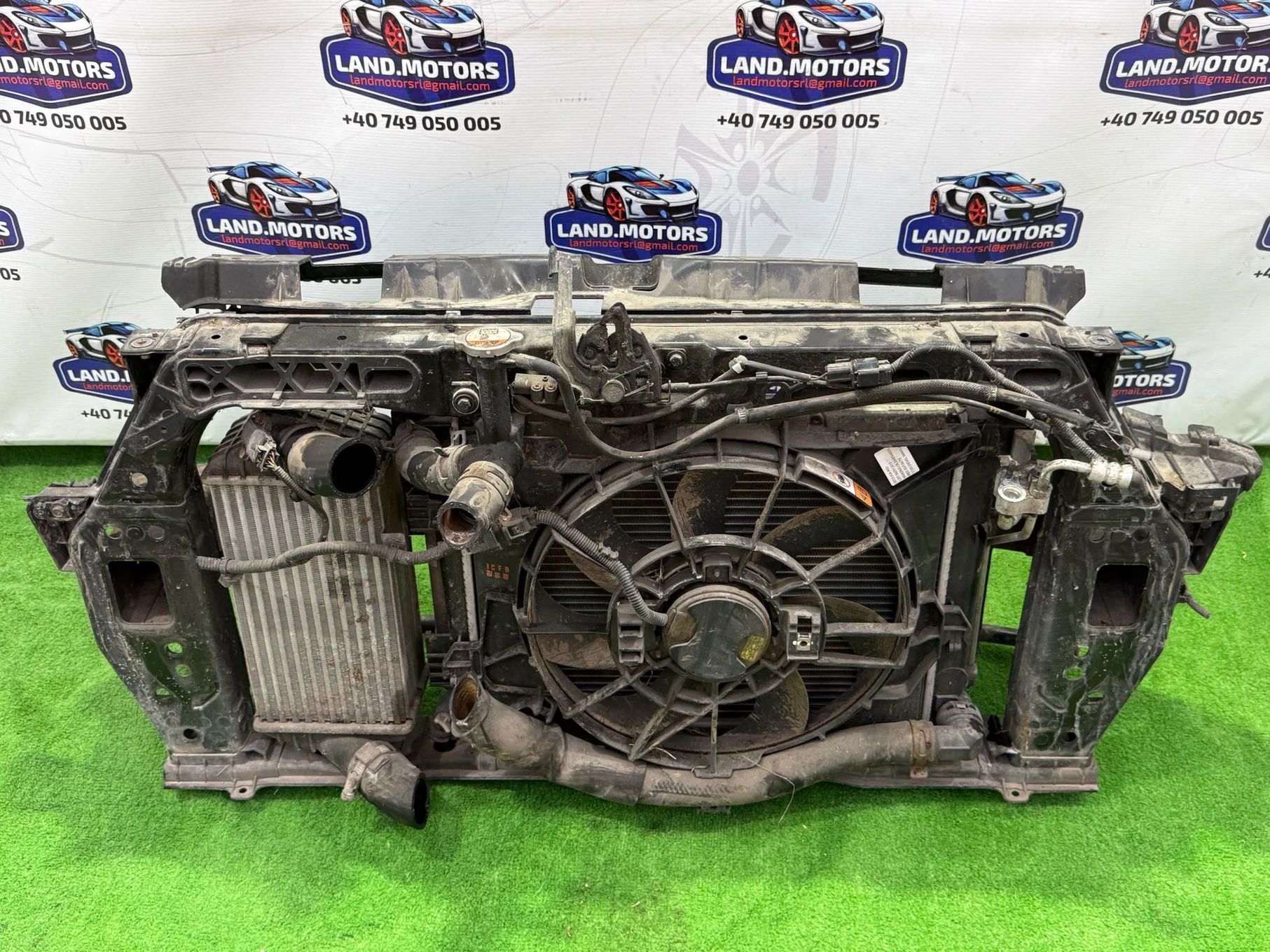 TRAGER + ARMATURA / RADIATOR AC RACIRE / INTERCOOLER / VENTILATOR KIA RIO 2 2013 1.1 DIESEL (DOHC TCI) / SEDAN 5 USI COD OEM 28270-2A08X 25380-1W351 97606-1R300 2011-2017