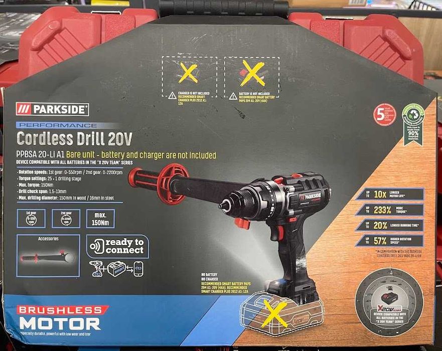 Parside Performance 226Nm безчетков ударен винтоверт внос Германия