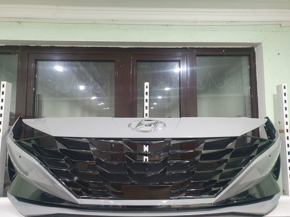 Передний бампер елантра 2022 года б/у оргинал в отличном состоянии