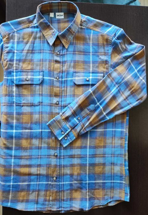 5 camasi din flanel de bumbac 100% pt. sezon rece, marimea M, noi