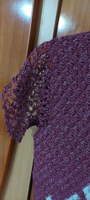 Bluza de ocazie,lucrata manual,din vascoza cu fir sidef