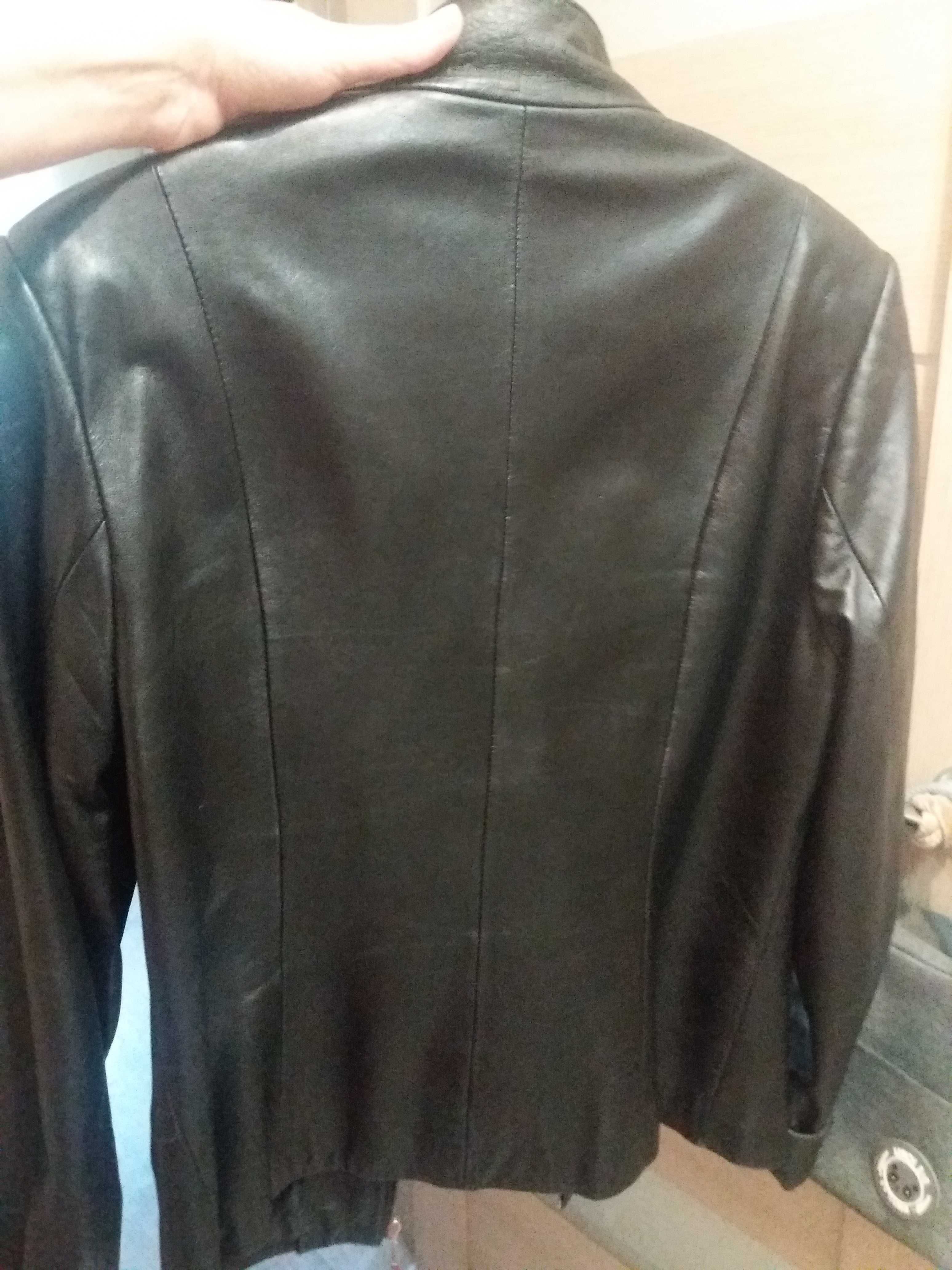 Натуральная кожа Женская Куртка кожаная кожанка одежда вещ
