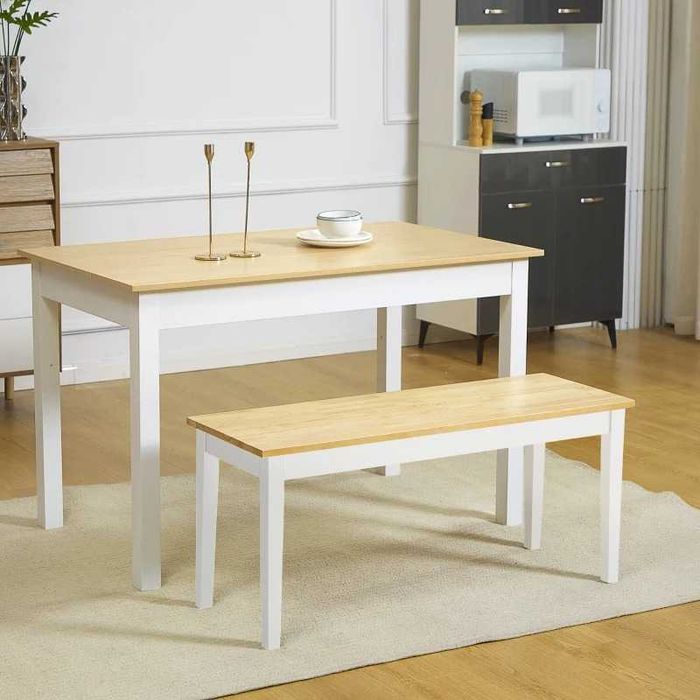 Дървена трапезна пейка за 2 души HOMCOM 102 cm