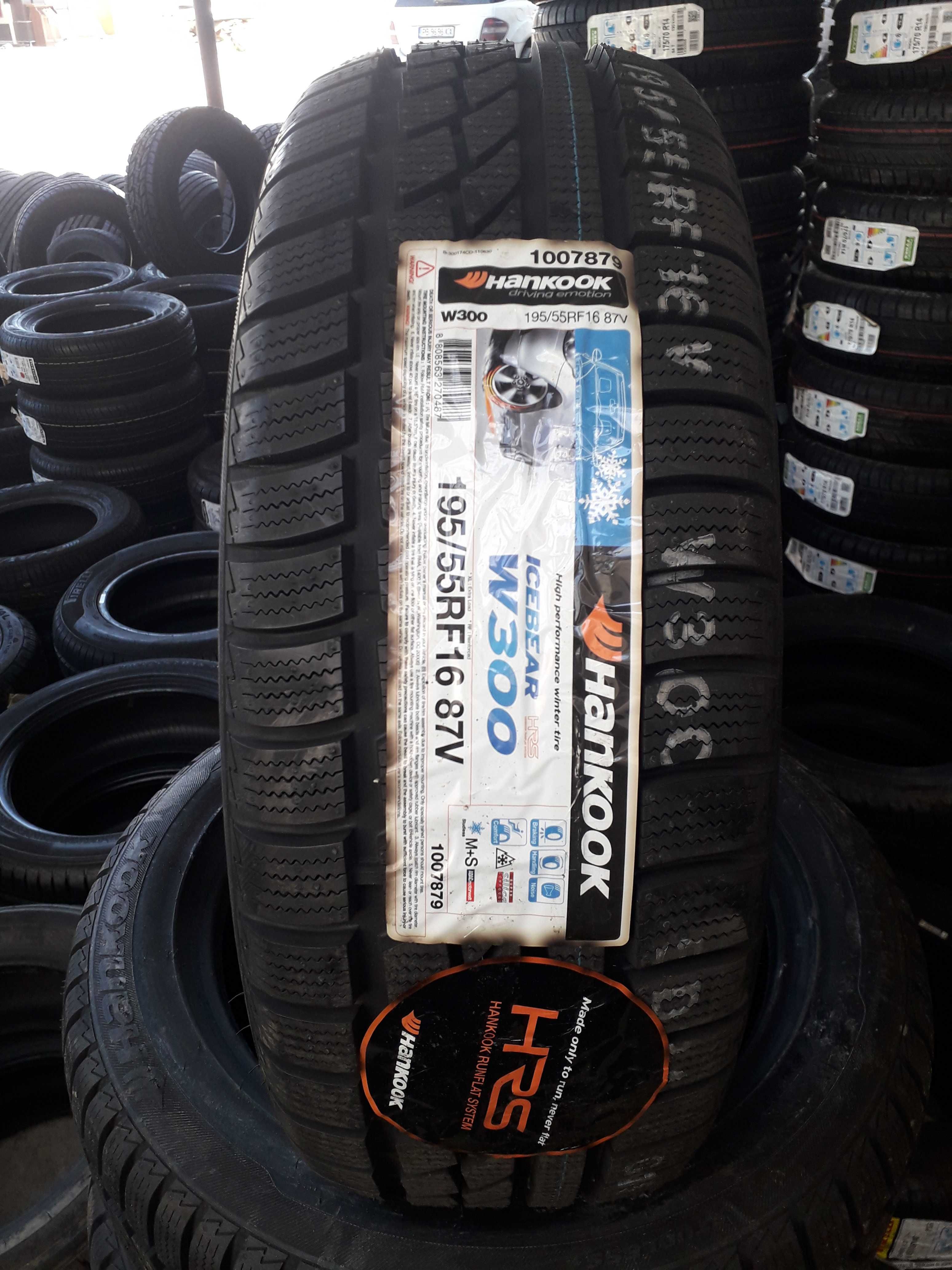 Нови зимни гуми R16 195/55 Hankook IcebearW300 87V M+S Run-Flat с борд