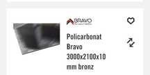 Placa policarbonat cu dimensiunea  1.28/2,10 m, Grosimea de 10 mm