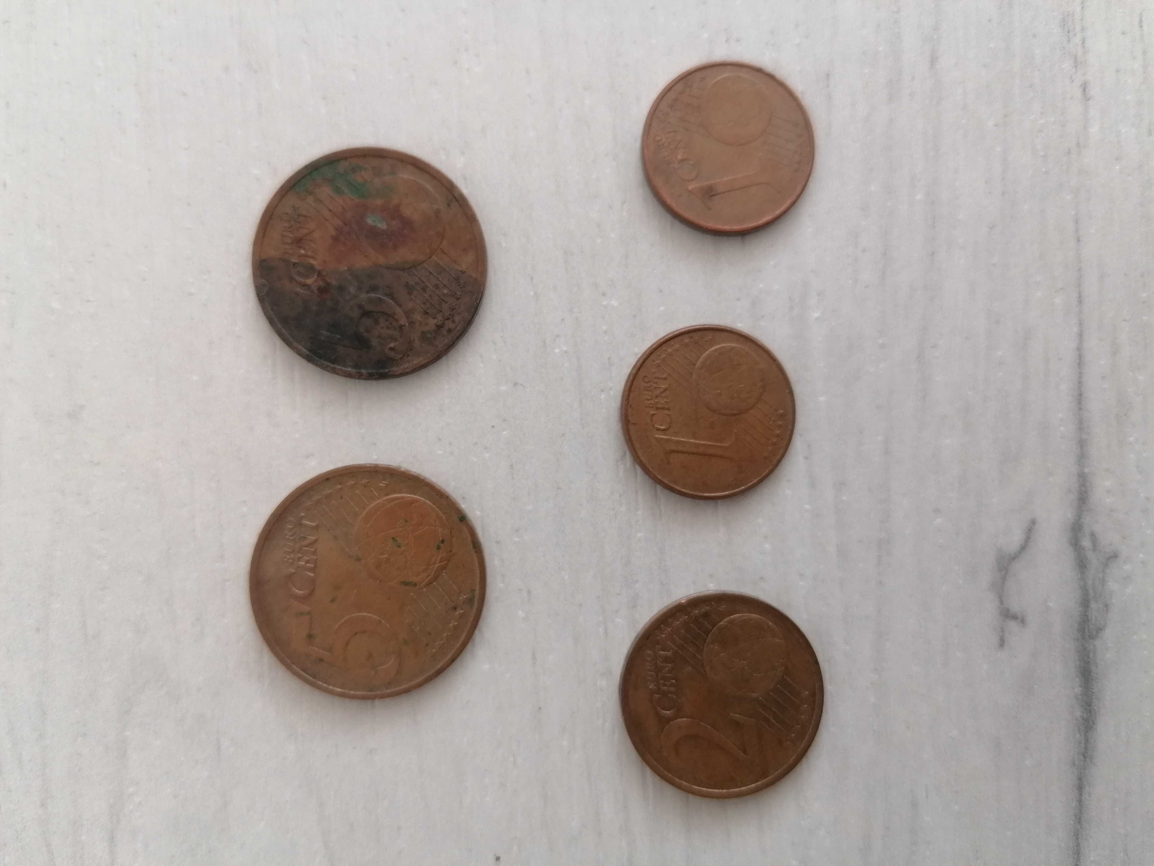 Monede de 5 euro cent și 1 euro cent