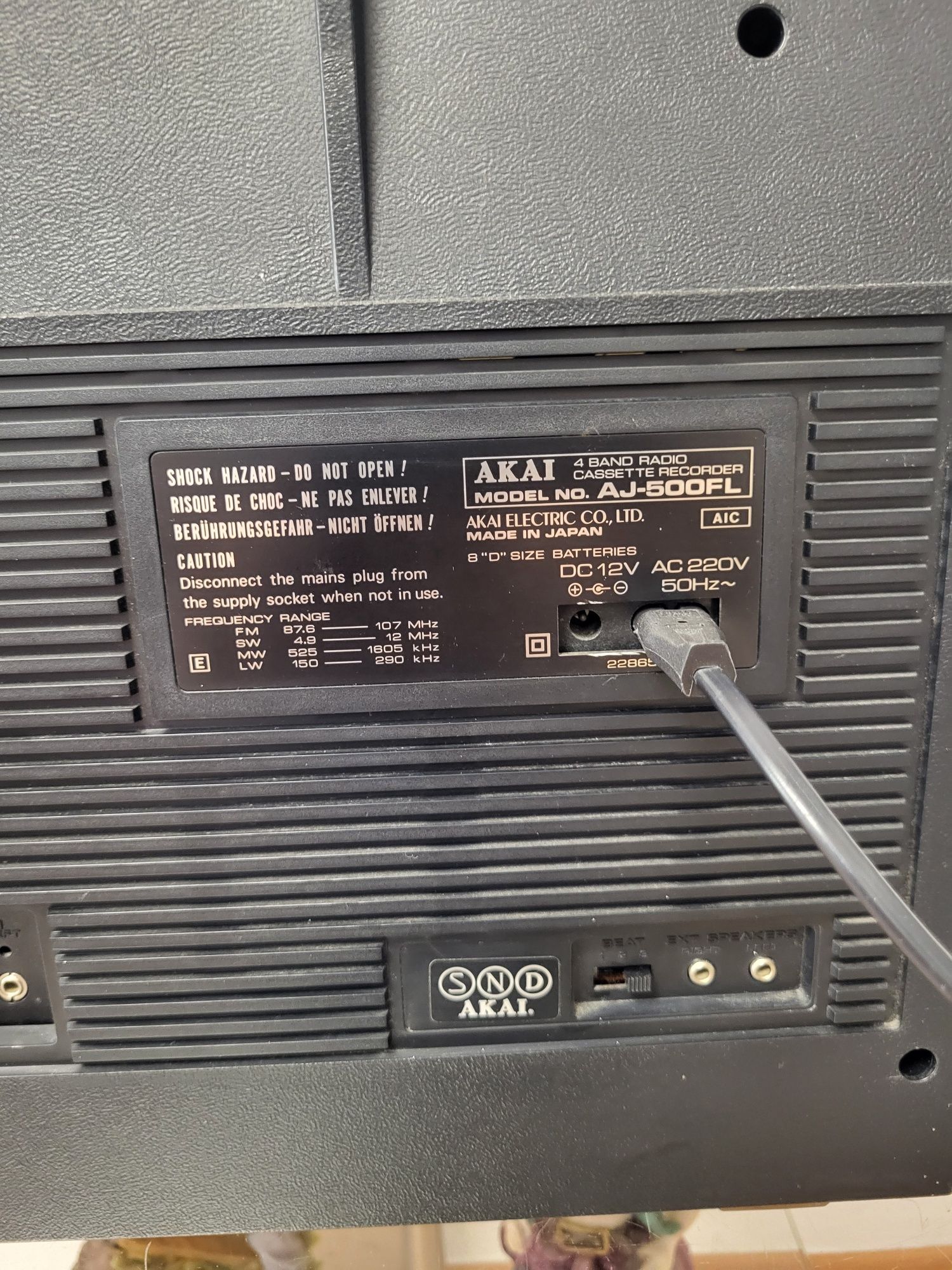 Radio Casetofon AKAI AJ-500FL japan