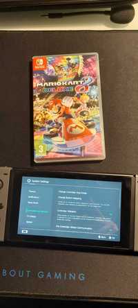 Nintendo switch v2 grey Mario Kart + husa si grip + card memorie