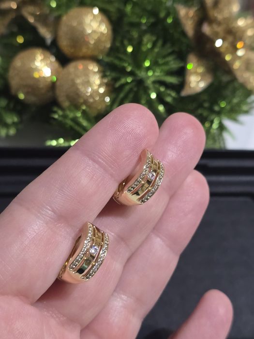 Cercei placati cu aur 14 karate