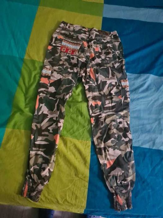 Pantaloni Desigual, de vară din bumbac