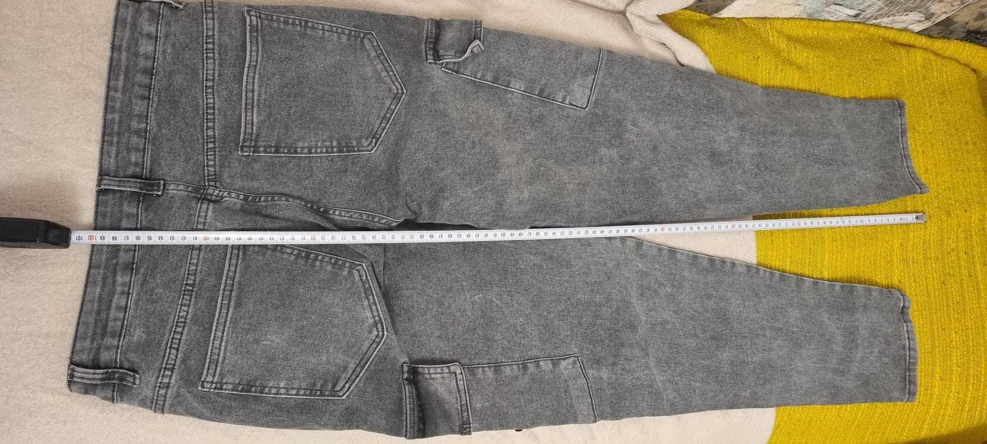 Blugi unisex cu bretea, pentru copii, marime 32