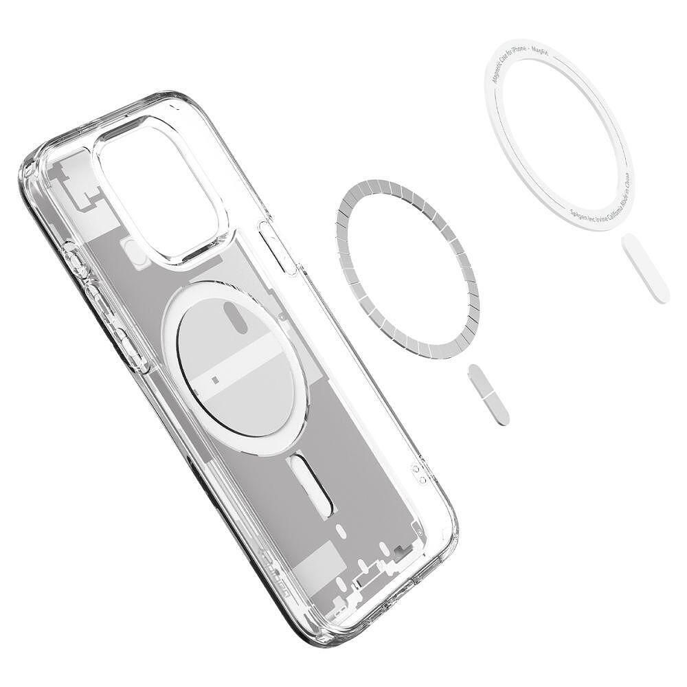 Калъф spigen ultra hybrid mag magsafe за iphone 15 pro zero one white