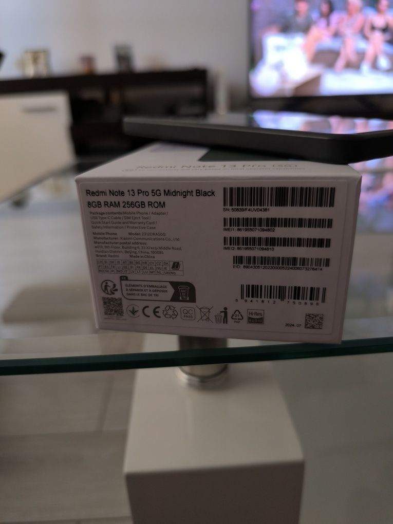 Xiaomi Redmi Note 13 pro 5G, 8GB/256GB Graphite Black