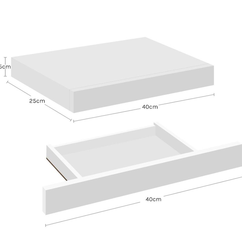 Стенен рафт с чекмедже MDF