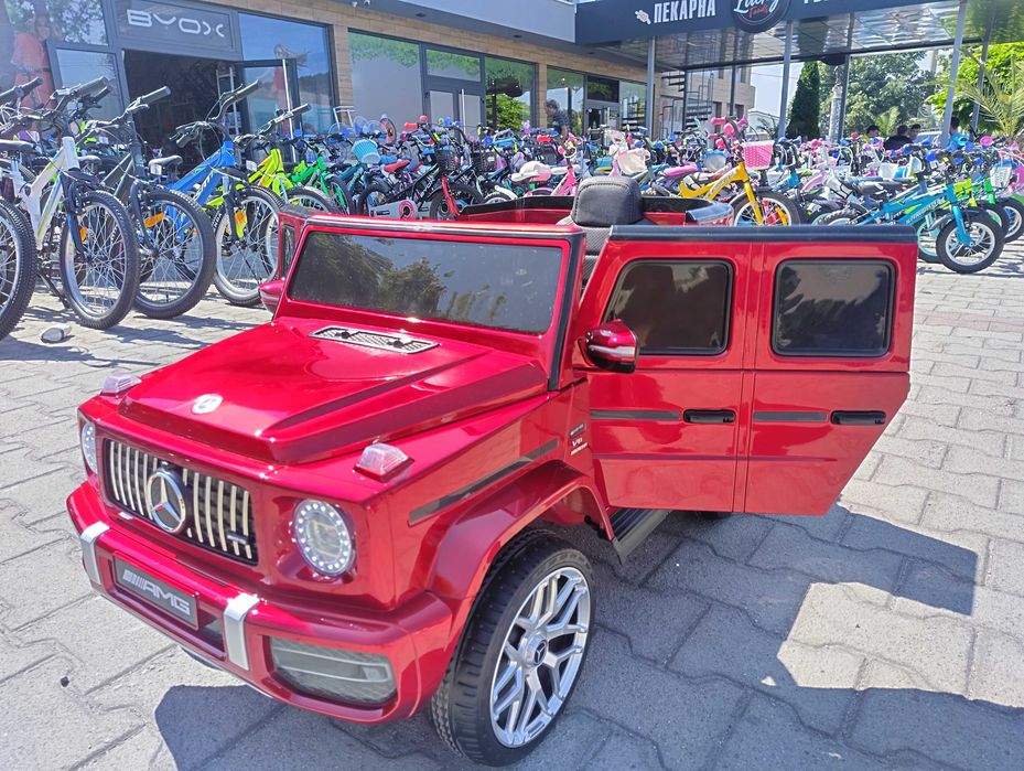 MERCEDES Акумулаторен джип AMG G63 мет. червен