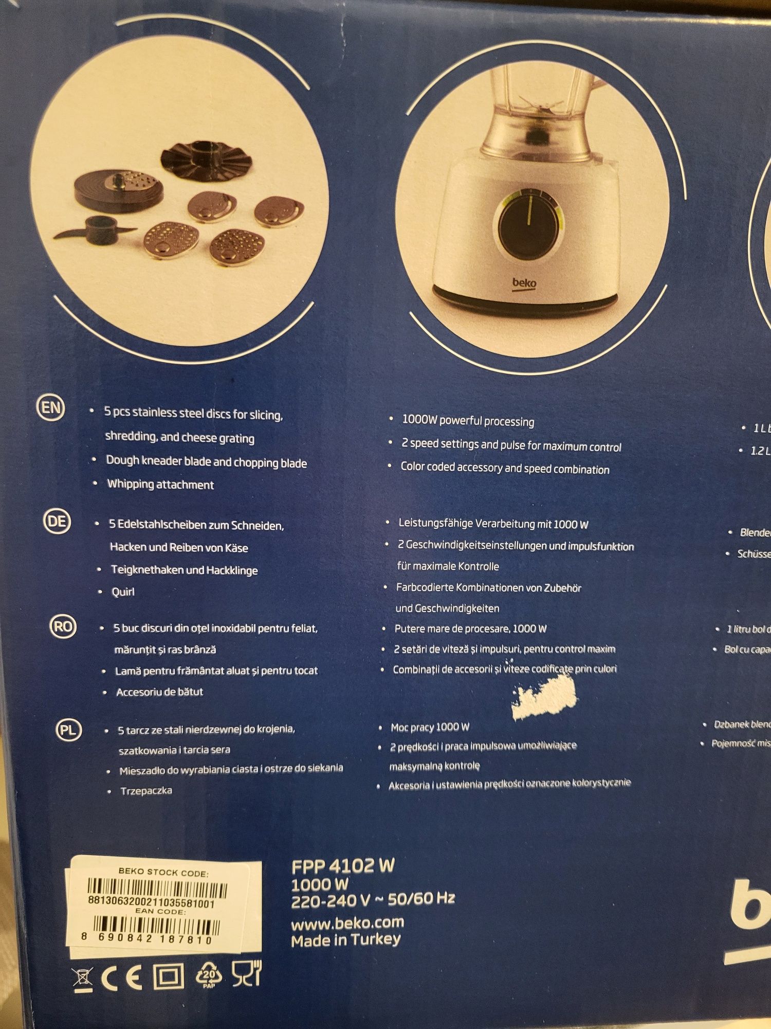 Robot de bucatarie Beko 1000 W