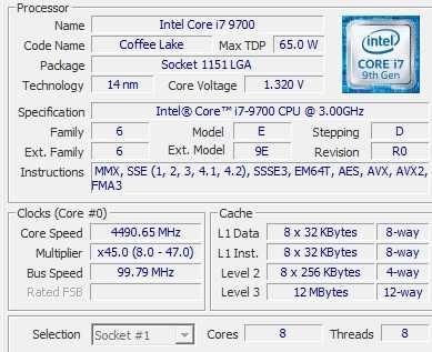KIT I7 9700 32 GB RAM 128 SSD 2TB HDD