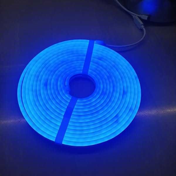 НОВА! Гъвкава LED неонова лента 5M RGB, Bluetooth, 12V