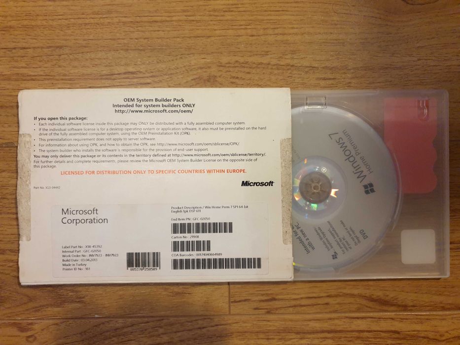 Windows 7 Home Prem / Professional 64 bit, Windows 8.1 Pro