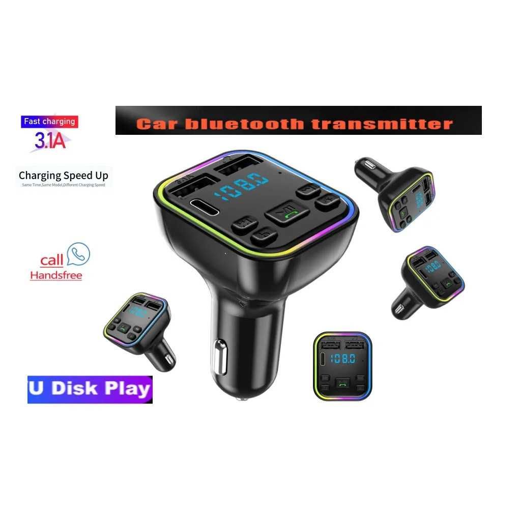 Авто FM трансмитер Pixlink BT-G38, Bluetooth 5.0, Handsfree, RGB