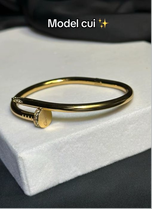 Bratara cartier placata cu aur