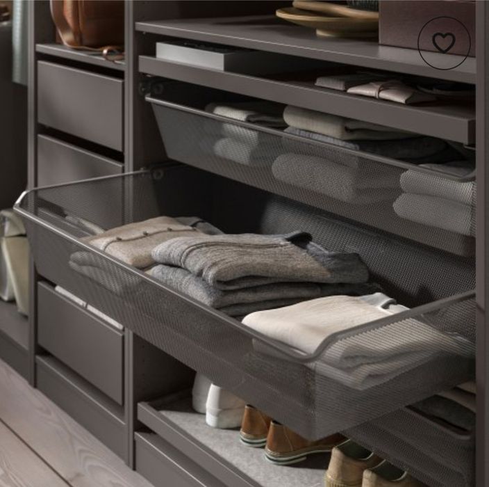 Кошница с релси и рафт Ikea Pax 100х35