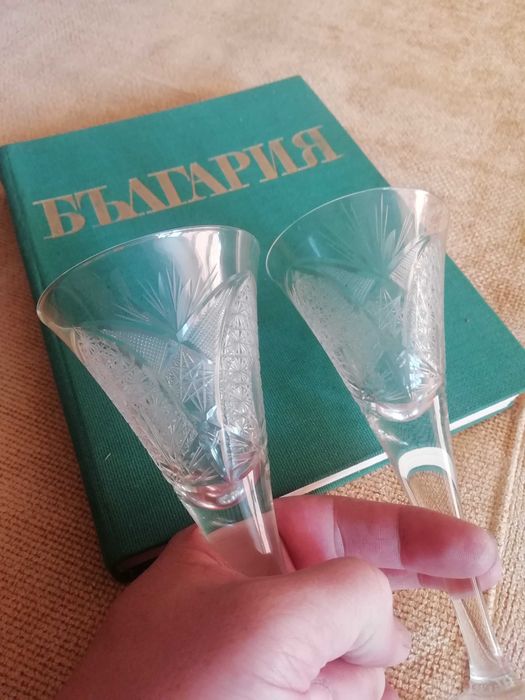 Ритуални Гравирани Кристални чаши за  шампаско - 2 бр.