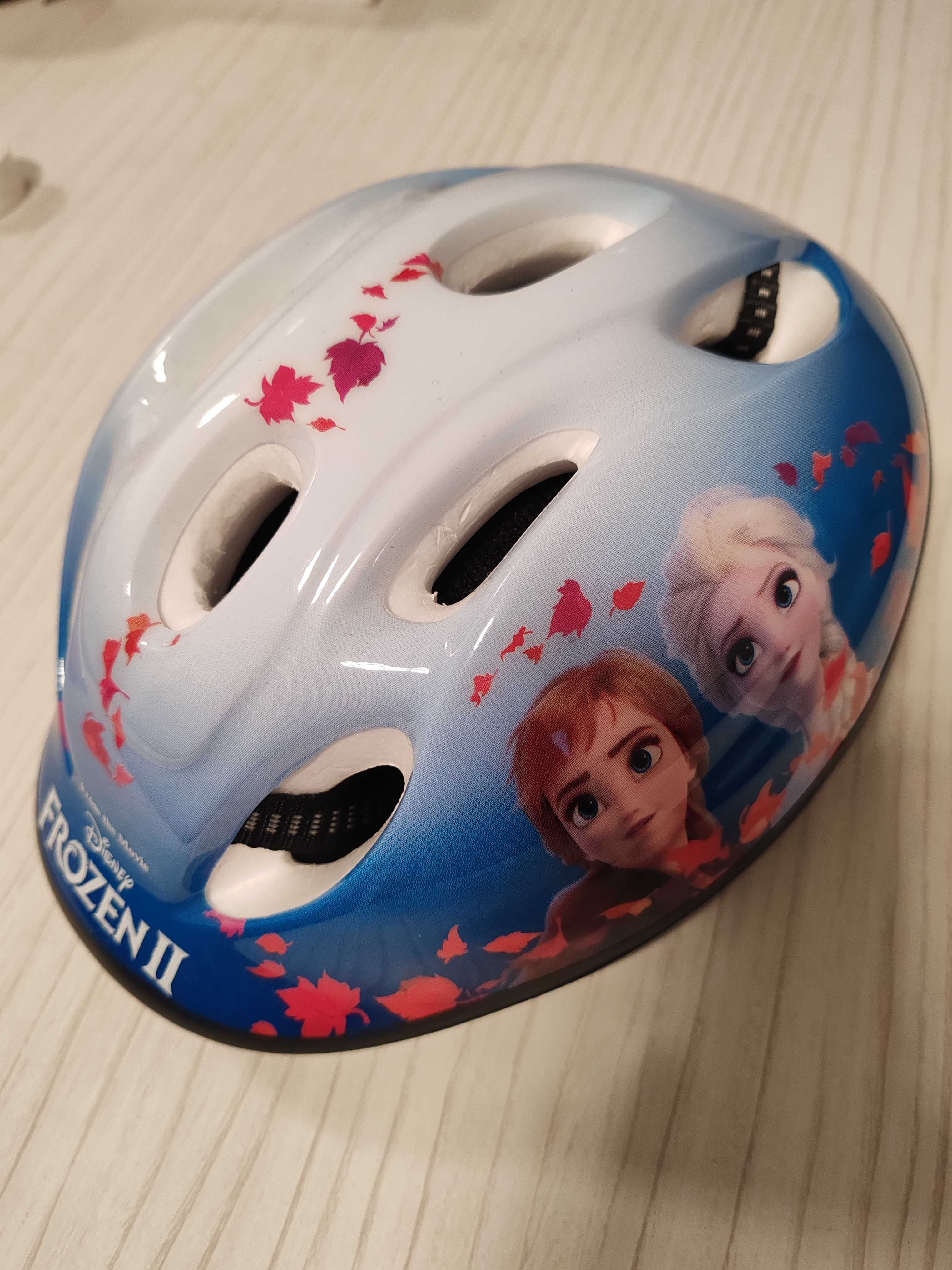 Casca de protectie pt copii reglabila, albastru, 53-56 cm, Frozen 2