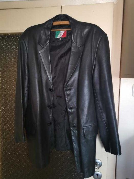 Италианско мъжко кожено сако