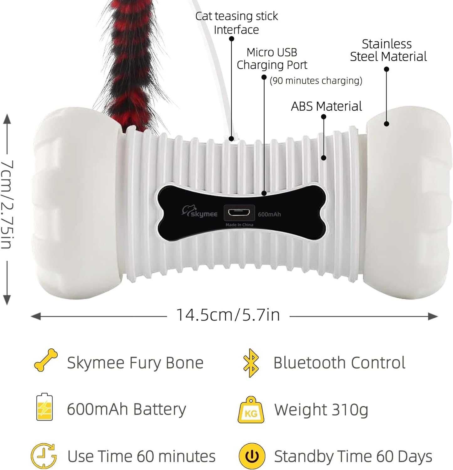 SKYMEE Fury Bone Smart Интерактивни играчки за домашни любимци НОВО