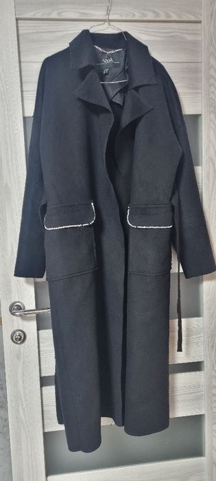 Palton din lana nissa negru