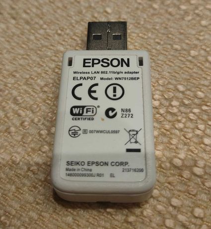 Adaptor Wireless Epson USB LAN ADAPTER ELPAP07 V12H418P12 WN7512BEP